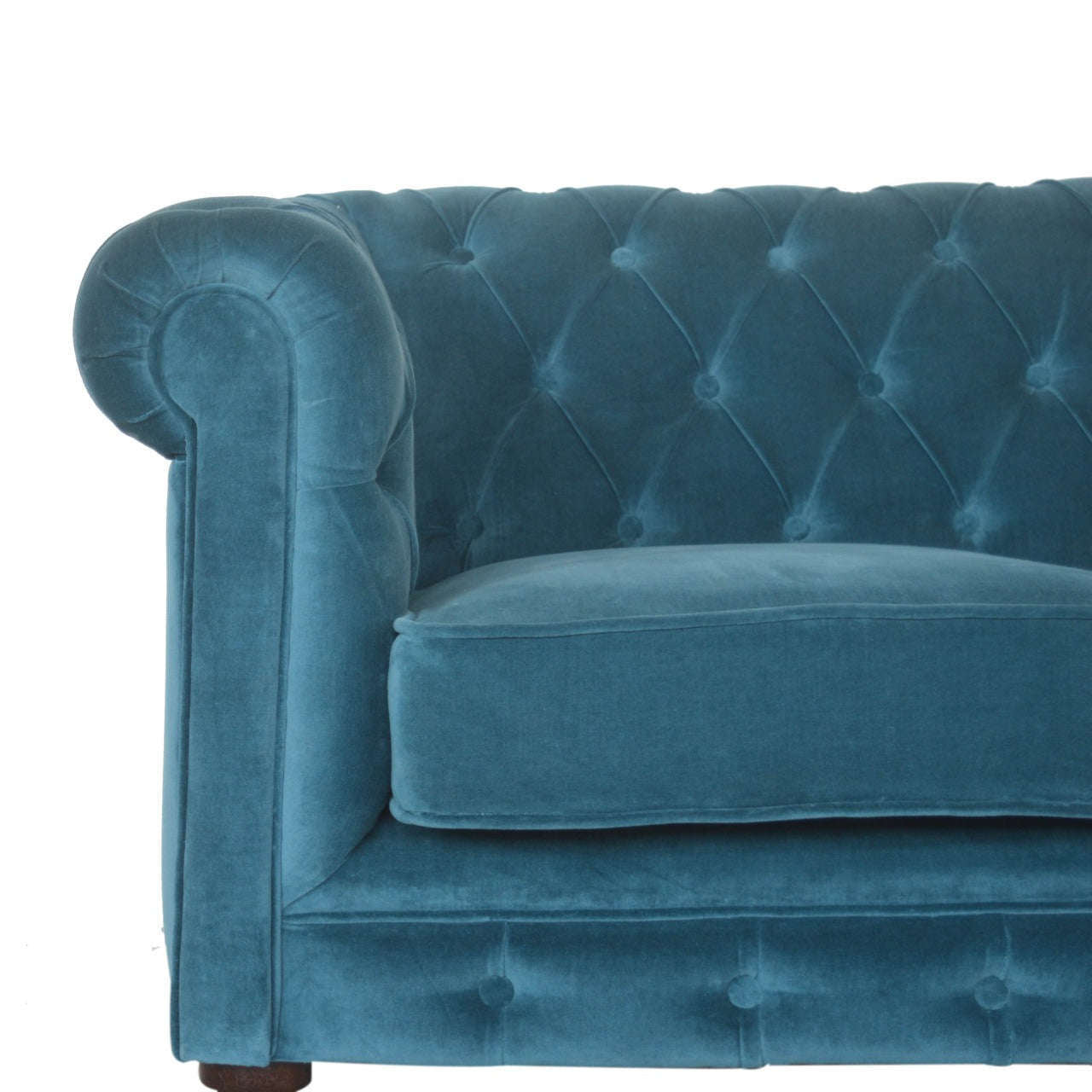 Ashpinoke:Teal Chesterfield Sofa-Sofas-Artisan