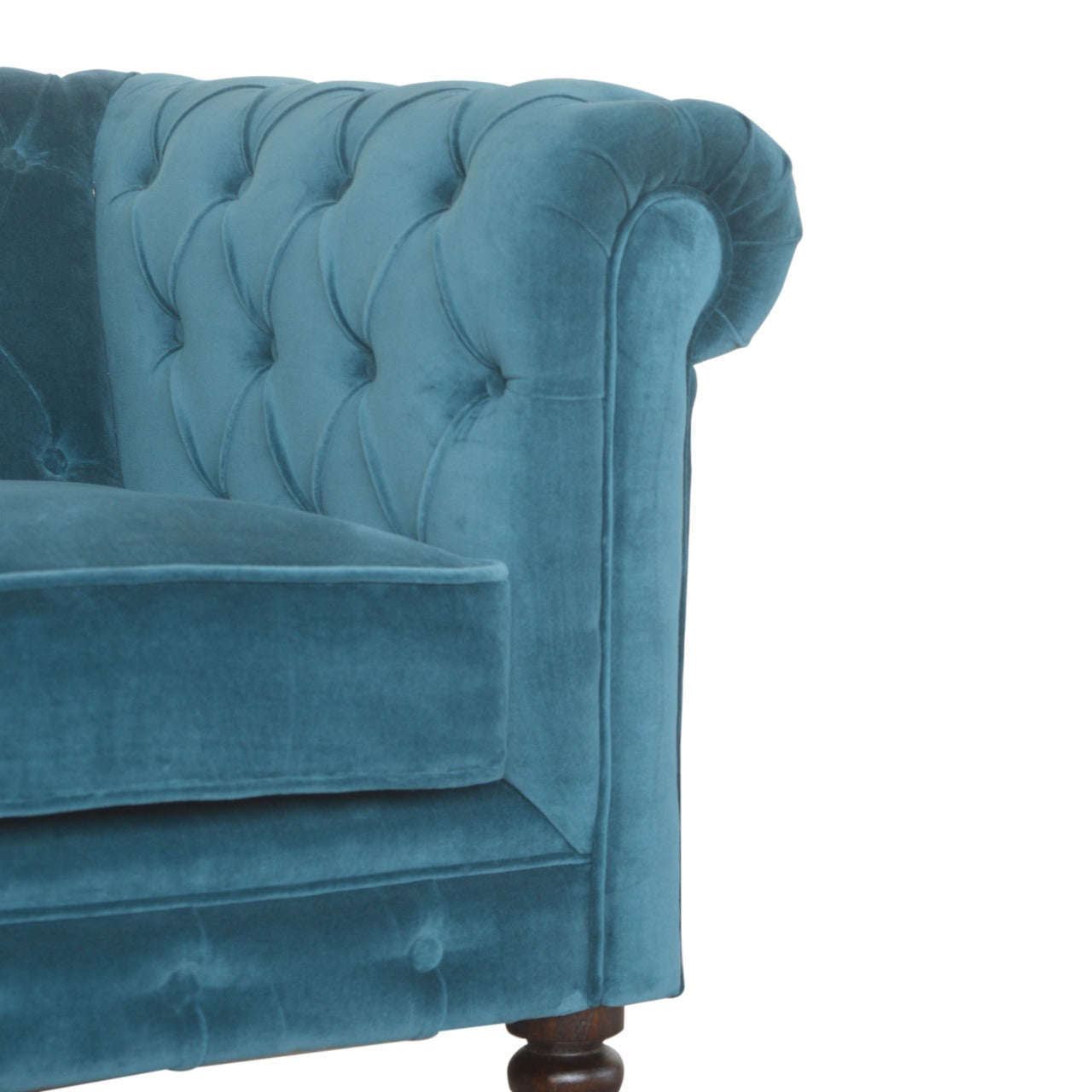 Ashpinoke:Teal Chesterfield Sofa-Sofas-Artisan