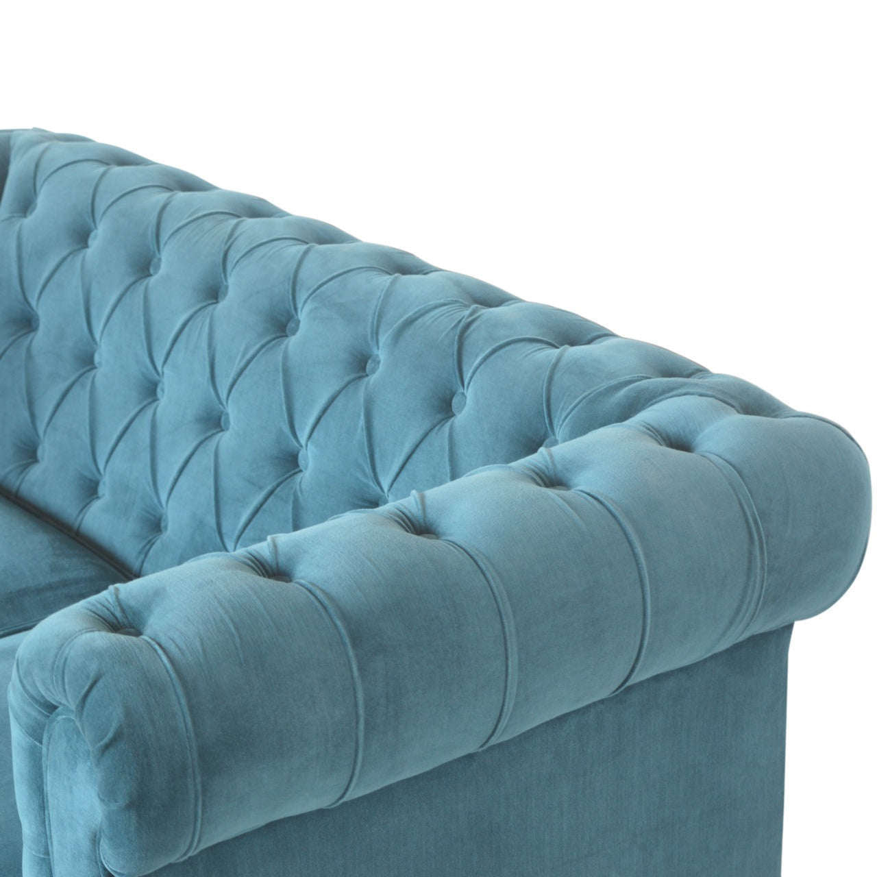 Ashpinoke:Teal Chesterfield Sofa-Sofas-Artisan