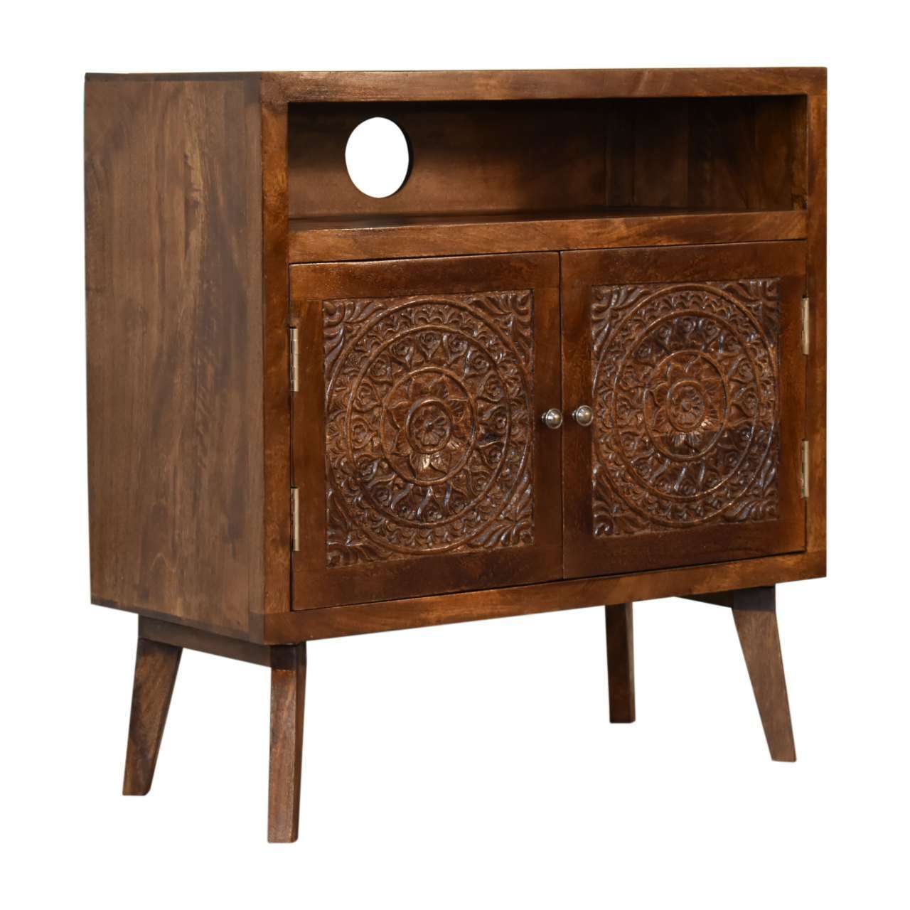 Ashpinoke:Tova Open Shelf Cabinet-Cabinets-Artisan