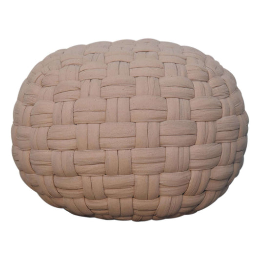 Ashpinoke:Tube Pouffe Cream-Footstools-Artisan