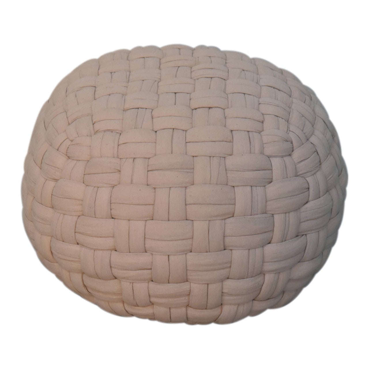 Ashpinoke:Tube Pouffe Cream-Footstools-Artisan