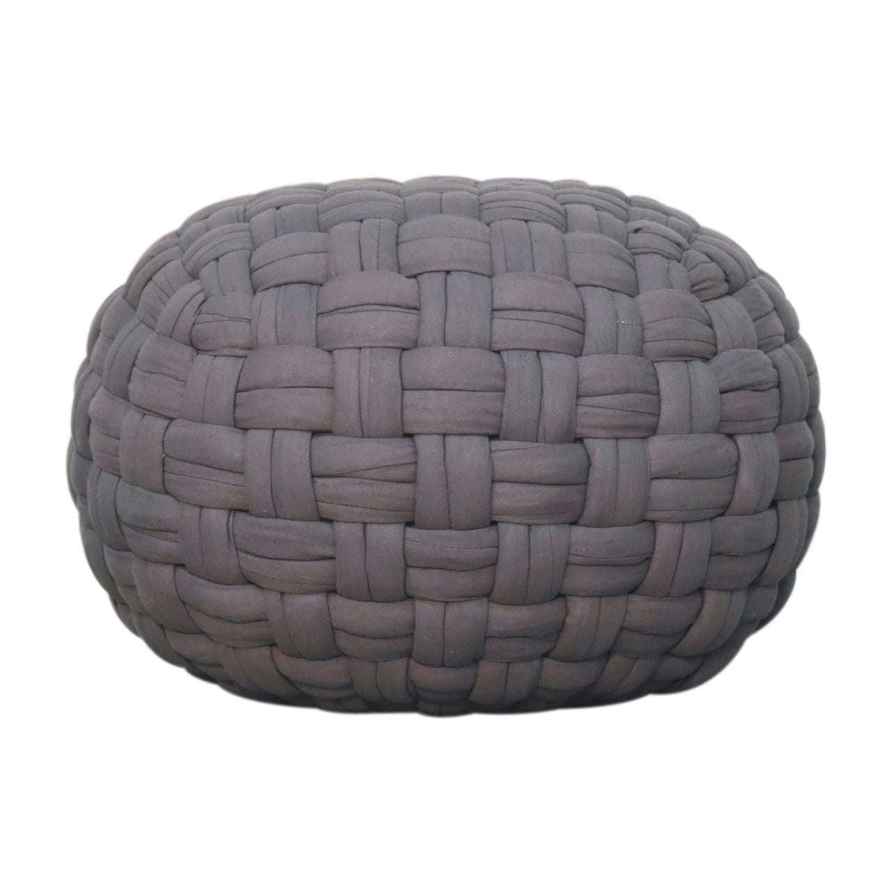 Ashpinoke:Tube Pouffe Grey-Footstools-Artisan