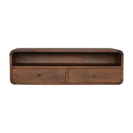 Ashpinoke:Wall Mounted 2 Drawer Console Table-Console and Hall Tables-Artisan