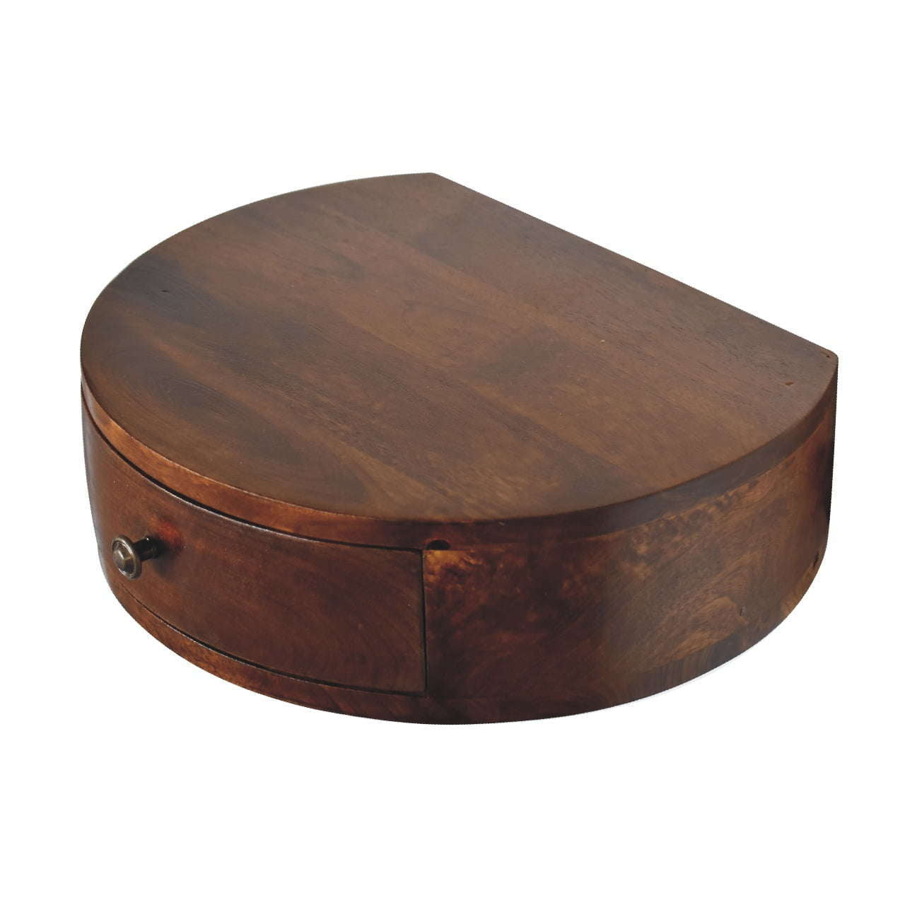 Ashpinoke:Wall Mounted Rounded Chestnut Bedside-Bedsides-Artisan