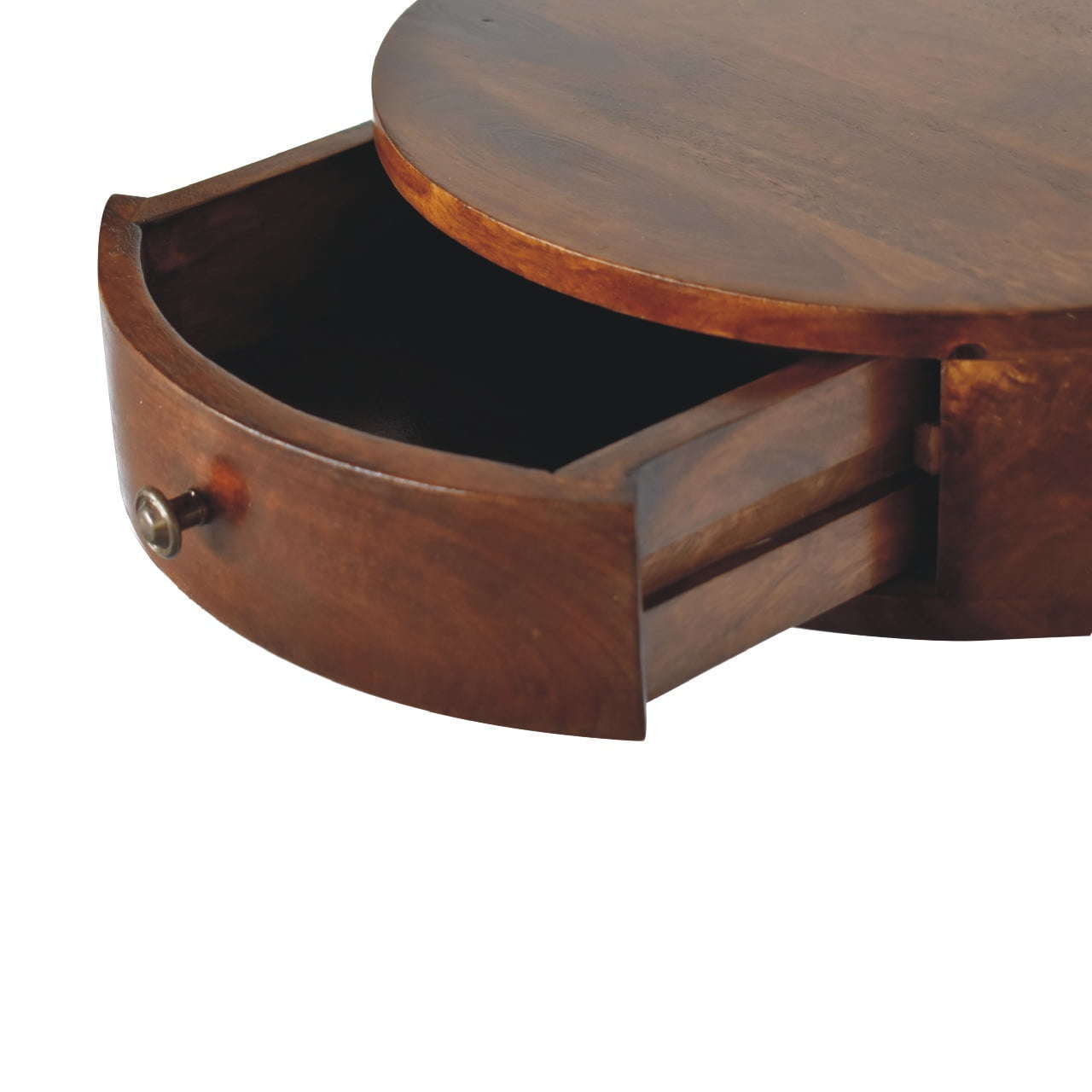 Ashpinoke:Wall Mounted Rounded Chestnut Bedside-Bedsides-Artisan