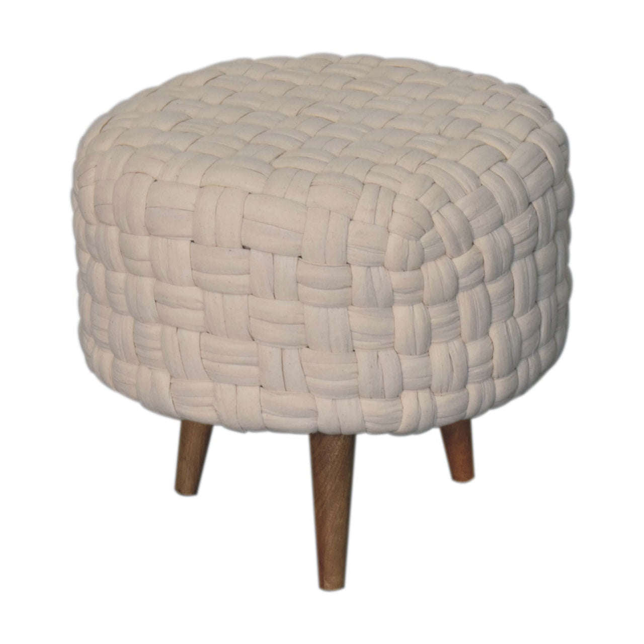 Ashpinoke:White Tube Footstool-Footstools-Artisan