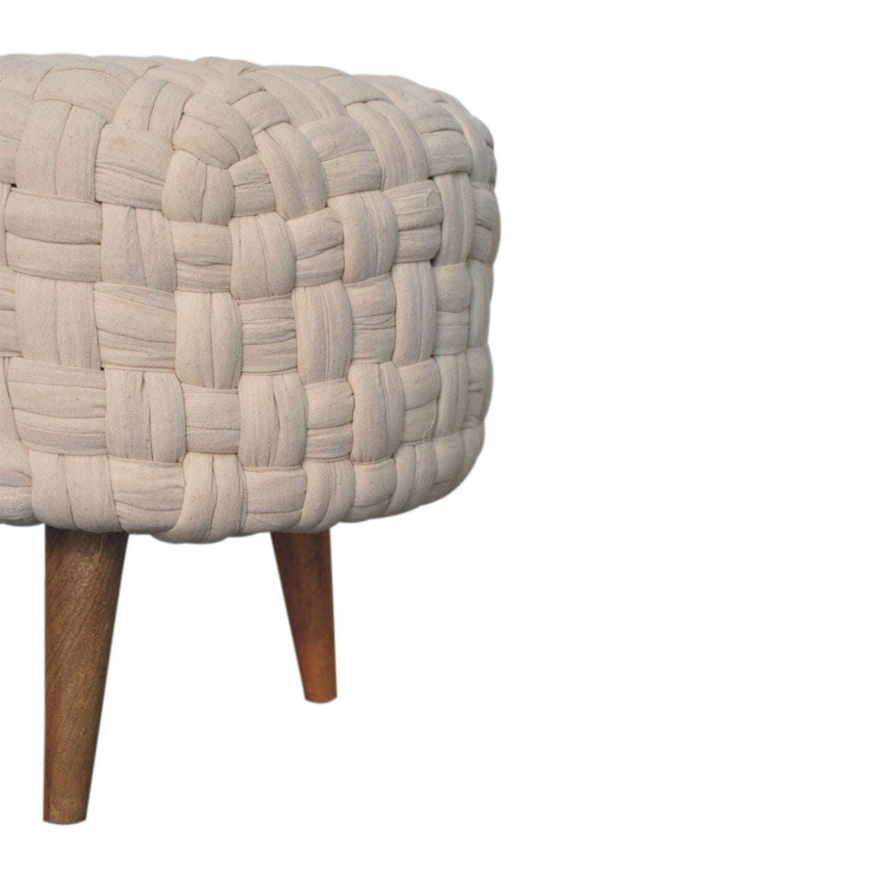 Ashpinoke:White Tube Footstool-Footstools-Artisan