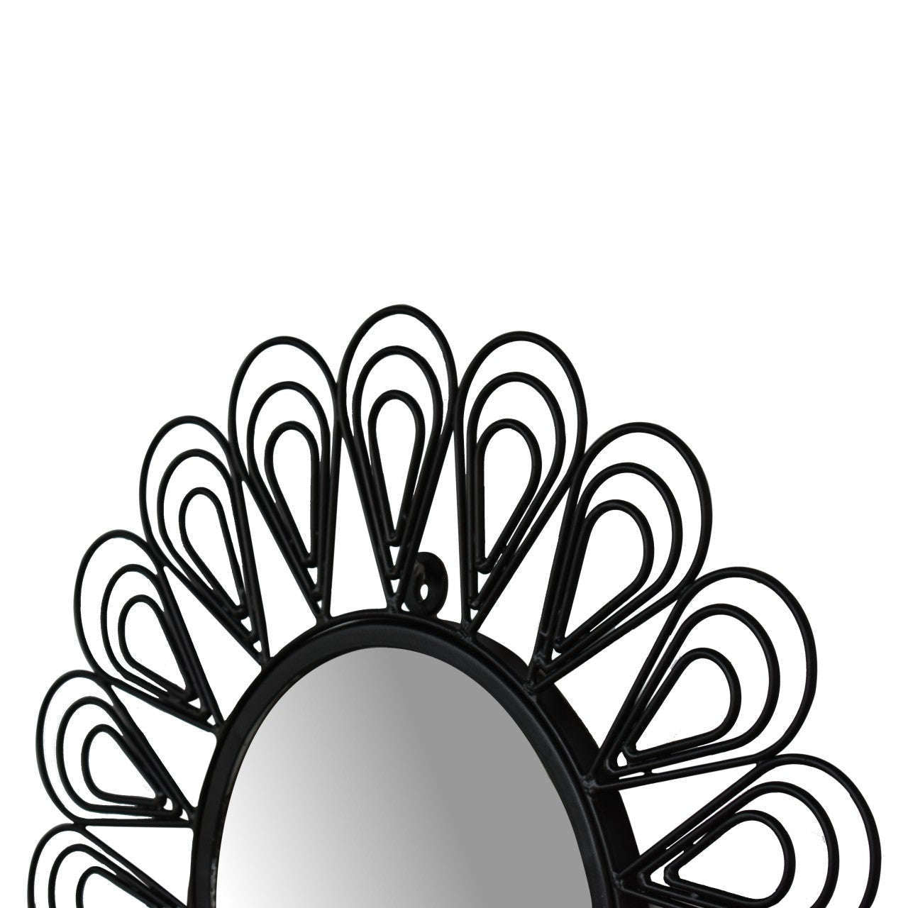 Ashpinoke:Wired Flower Mirror-Mirrors-Artisan