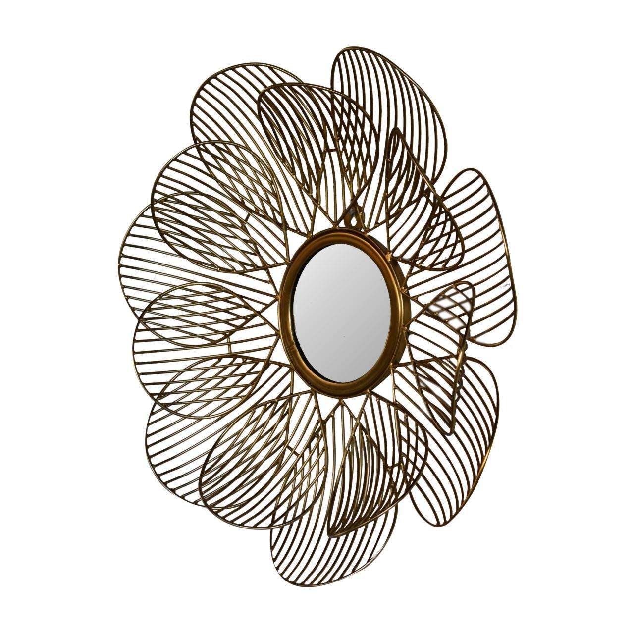 Ashpinoke:Wired Flower Mirror-Mirrors-Artisan