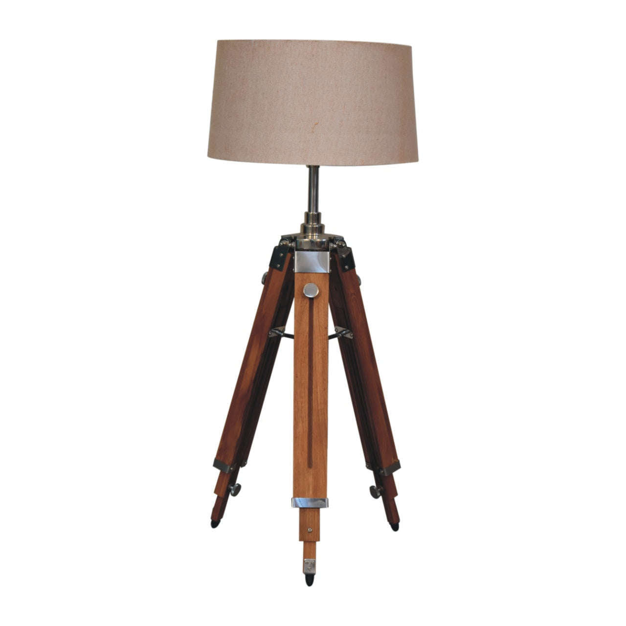 Ashpinoke:Wooden Tripod Floor Lamp-Lighting-Artisan