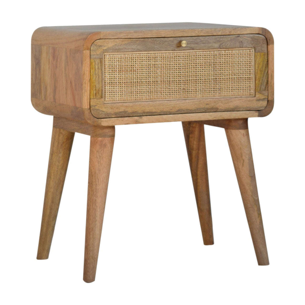 Ashpinoke:Woven Bedside Table-Bedsides-Artisan