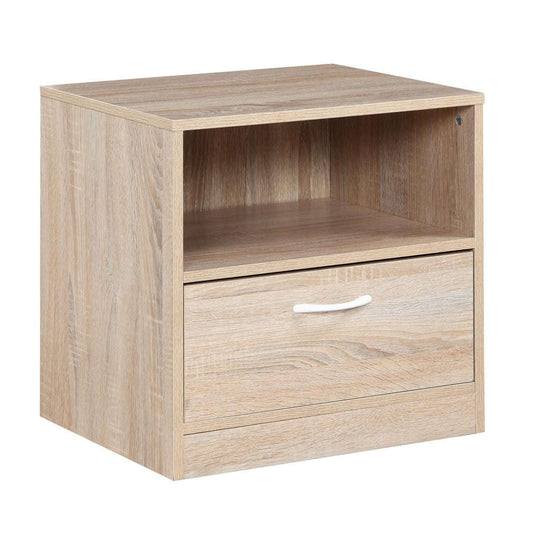 Ashpinoke:Yewtree Nighstand 1 Drawer Oak-Nightstands-Heartlands Furniture