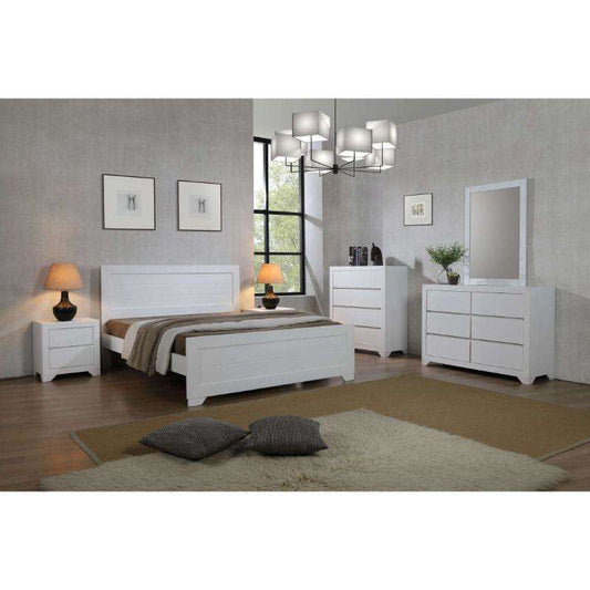 Ashpinoke:Zircon Chest 4 Drawer White-Chests and Drawers-Heartlands Furniture