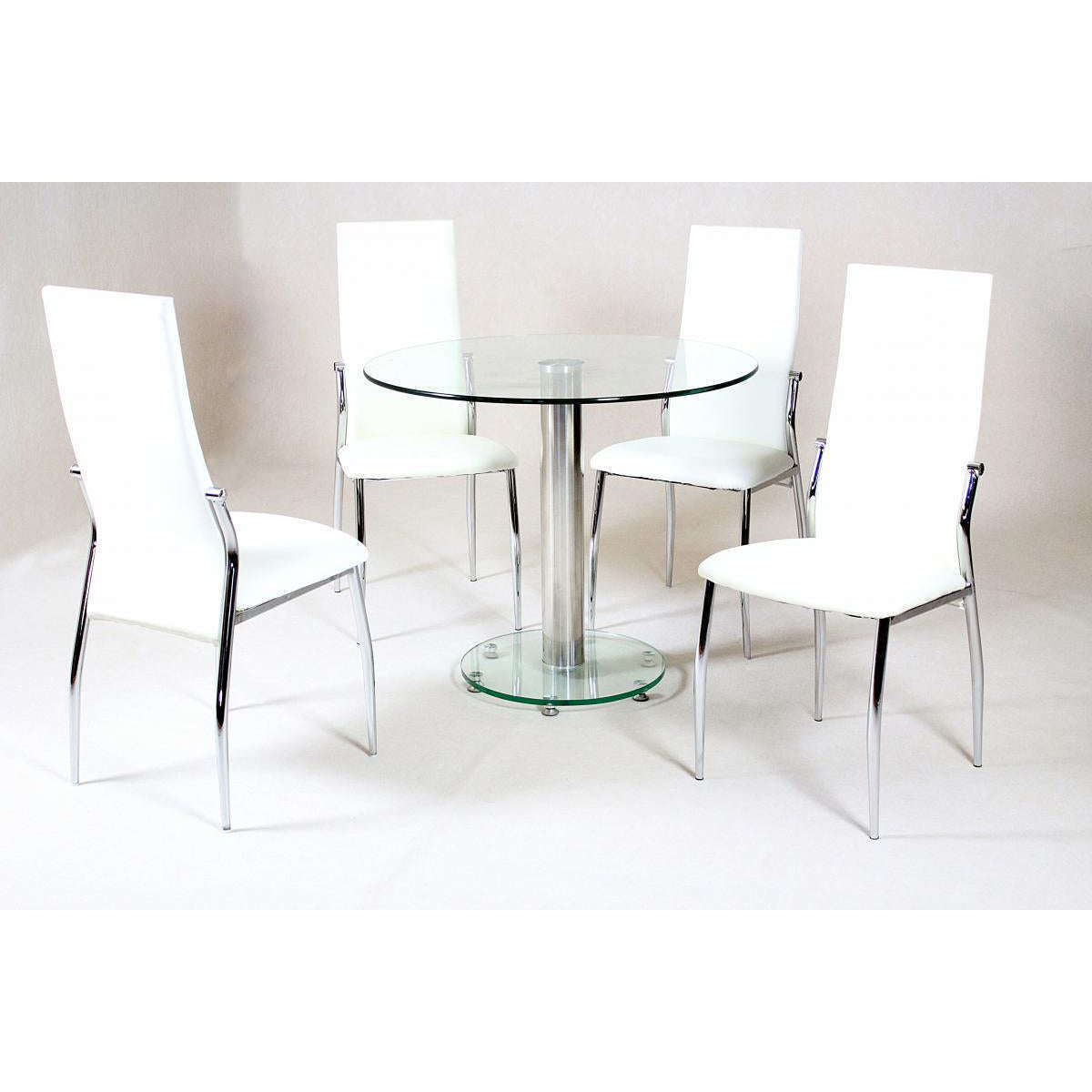 Ashpinoke:Alonza Dining Table Clear,Dining Tables,Heartlands Furniture