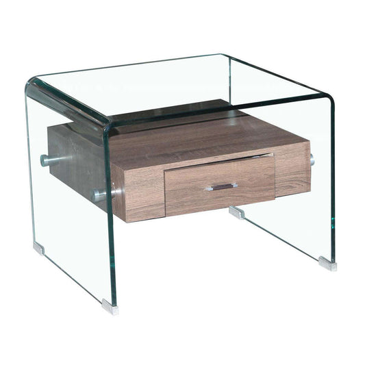 Ashpinoke:Angola Clear Lamp Table with Drawer,Lamp Tables,Heartlands Furniture
