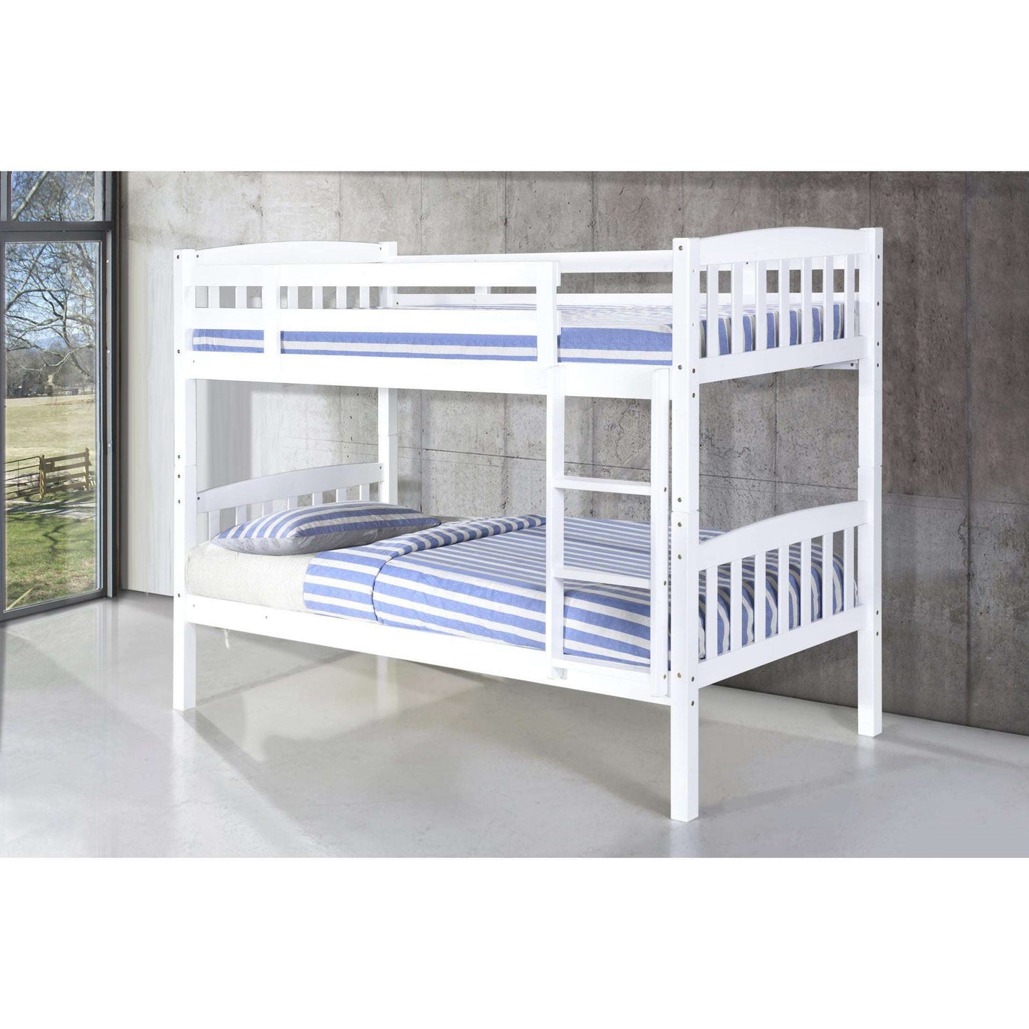Ashpinoke:Ashbrook Solid Wood Bunk Bed White,Bunks,Heartlands Furniture