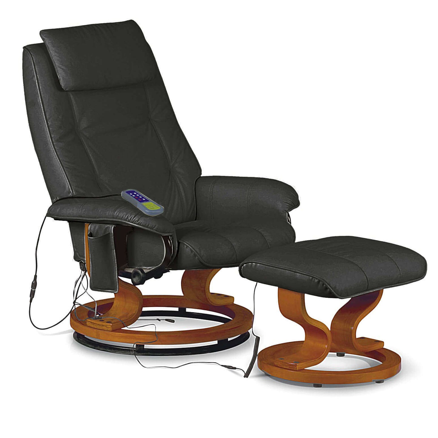 Ashpinoke:Aston Reclining Massager Black,Chairs,Heartlands Furniture