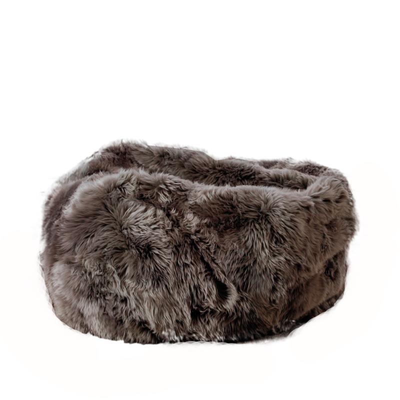 Ashpinoke - XXL Luxurious Grey Sheepskin Beanbag