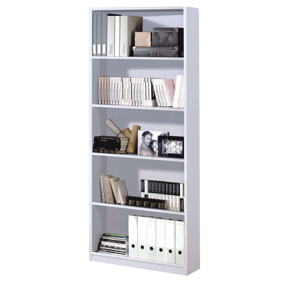Ashpinoke:Arctic Book Shelf 5 Shelves White 005626A,Bookshelves,Heartlands Furniture