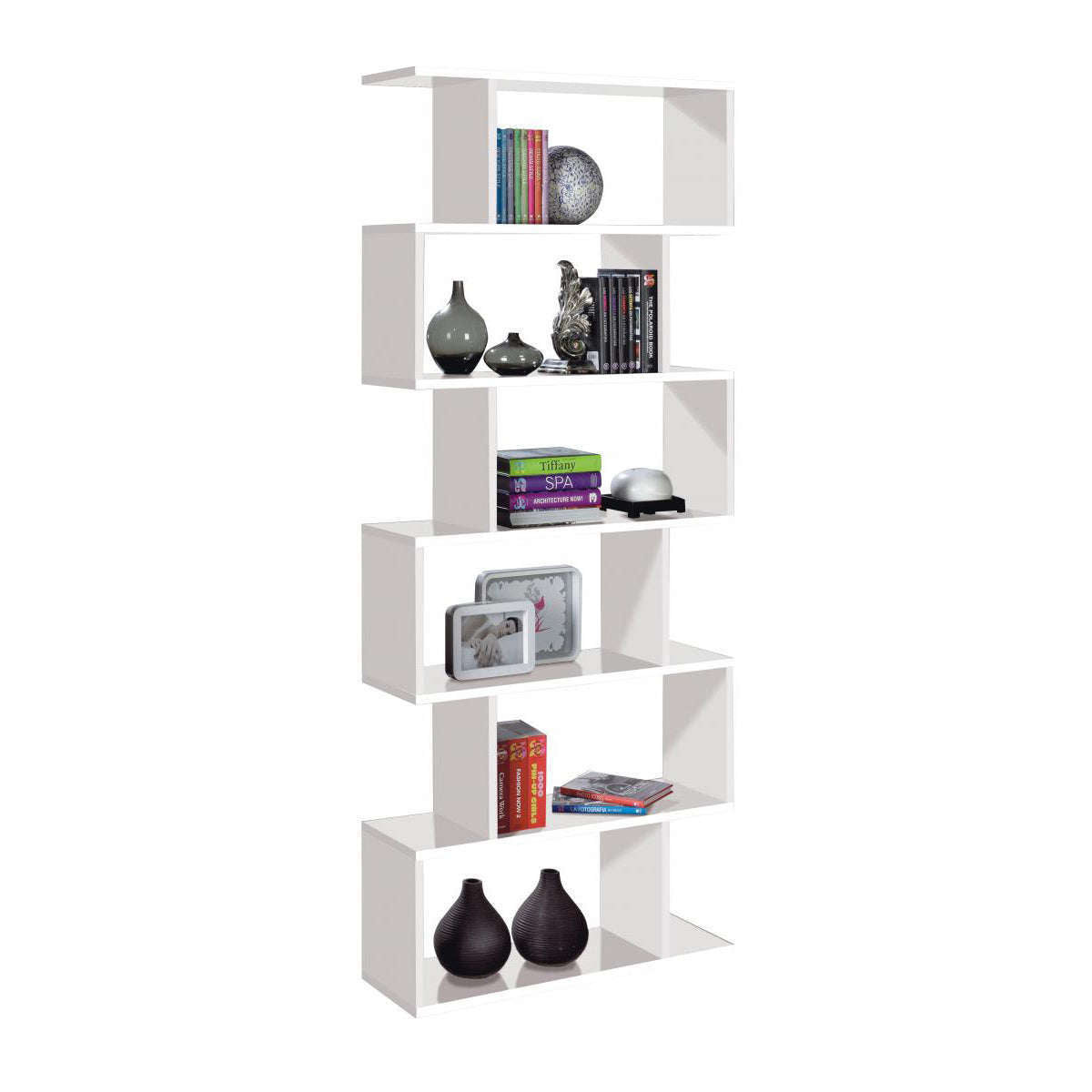 Ashpinoke:Arctic Bookcase Tall White 301011BO,Bookshelves,Heartlands Furniture