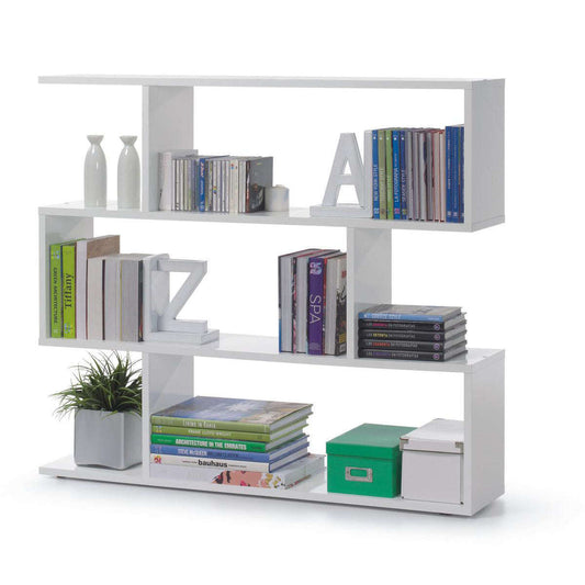 Ashpinoke:Arctic Bookcase Wide White 301010BO,Bookshelves,Heartlands Furniture