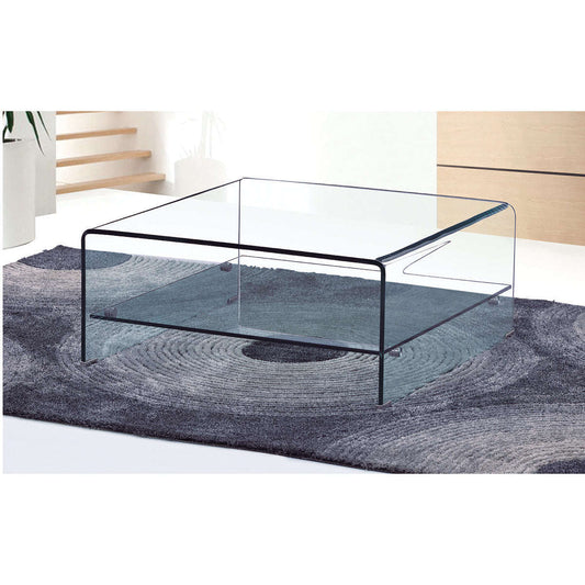 Ashpinoke:Angola Clear Square Coffee Table with Shelf,Coffee Tables,Heartlands Furniture