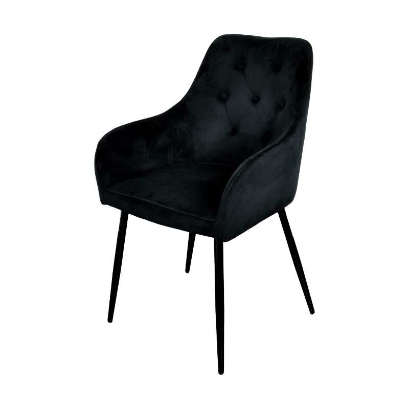 Ashpinoke - Chesterfield Black Dining Chair (set of 2)