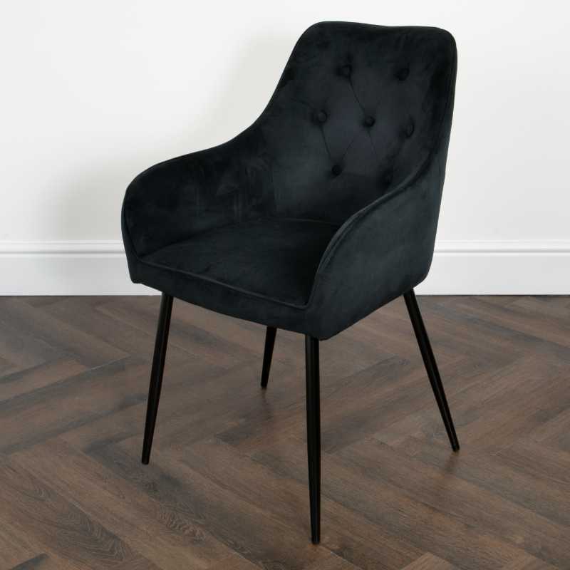 Ashpinoke - Chesterfield Black Dining Chair (set of 2)