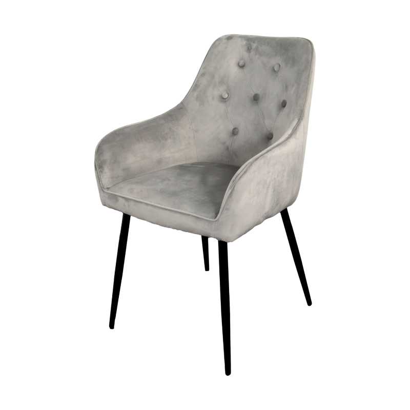 Ashpinoke - Chesterfield Grey Dining Chair (set of 2)