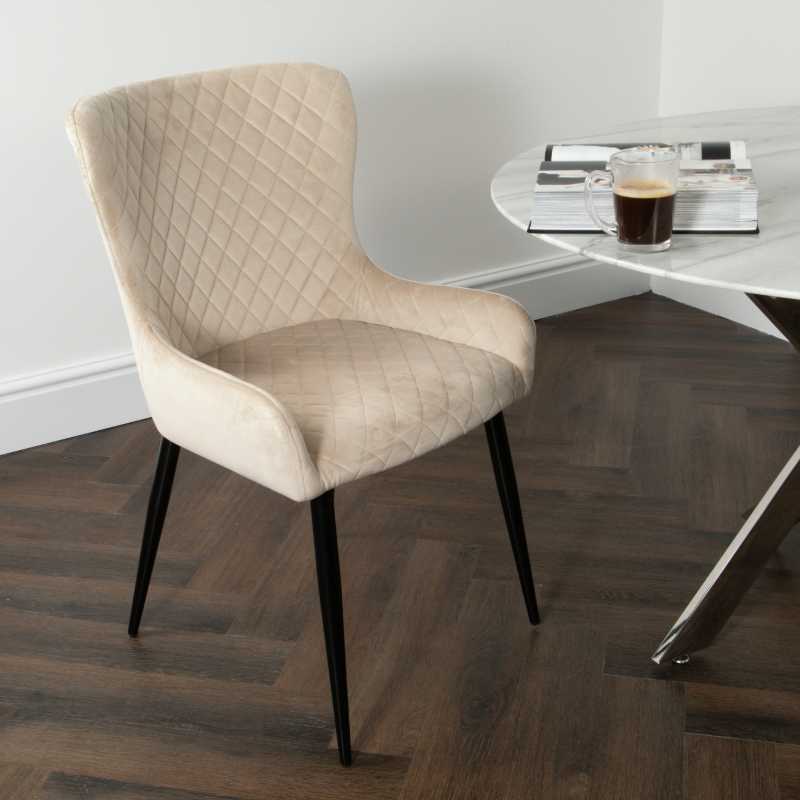 Ashpinoke - Diamond Beige Dining Chair (set of 2)