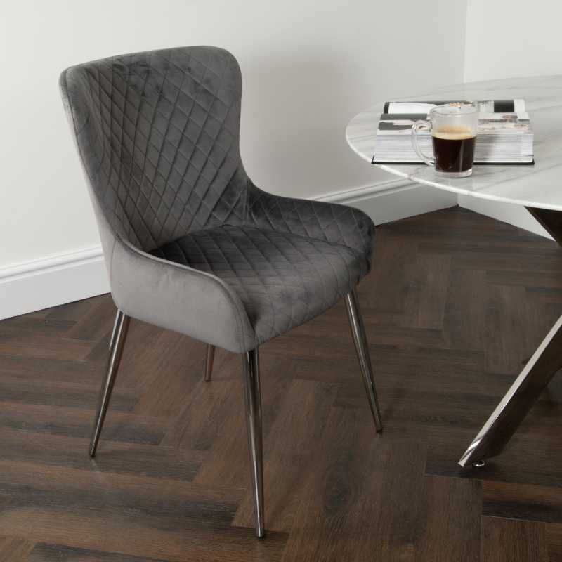 Ashpinoke - Diamond Grey Dining Chair (set of 2)
