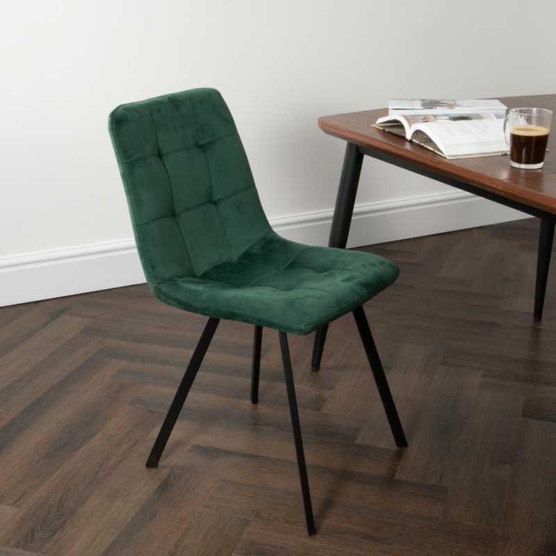 Ashpinoke - Squared Green Dining Chair (set of 2)