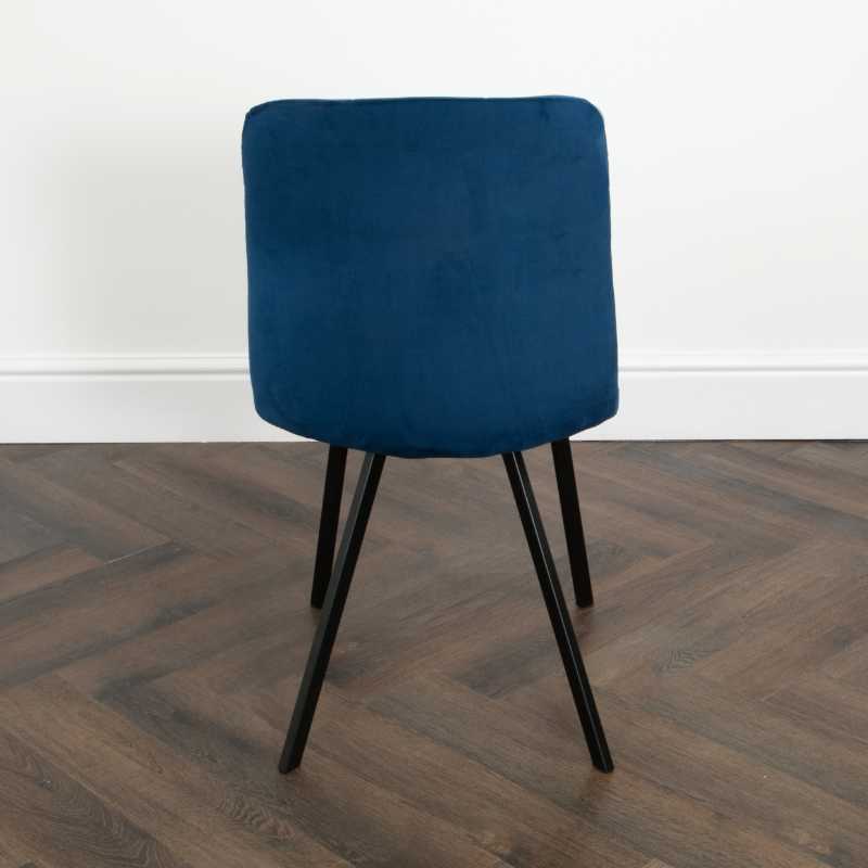 Ashpinoke - Squared Navy Blue Dining Chair (set of 2)