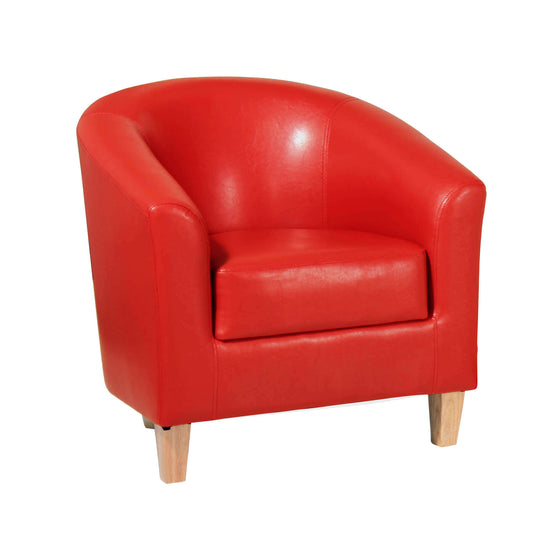 Ashpinoke:Claridon 1 Seater Sofa Polyurethane Red,Sofas,Heartlands Furniture