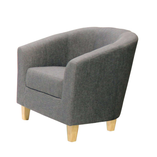 Ashpinoke:Claridon 1 Seater Sofa Linen Fabric Dark Grey,Sofas,Heartlands Furniture