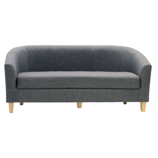Ashpinoke:Claridon 3 Seater Sofa Linen Fabric Dark Grey,Sofas,Heartlands Furniture