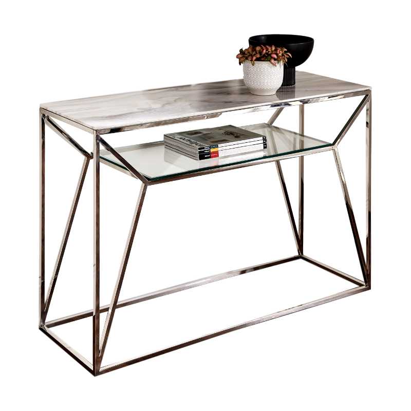 Ashpinoke - Marble Glass Console Table