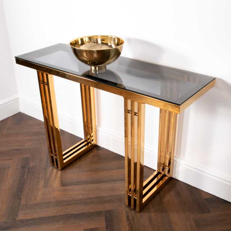 Ashpinoke - Zurich Gold Console Table