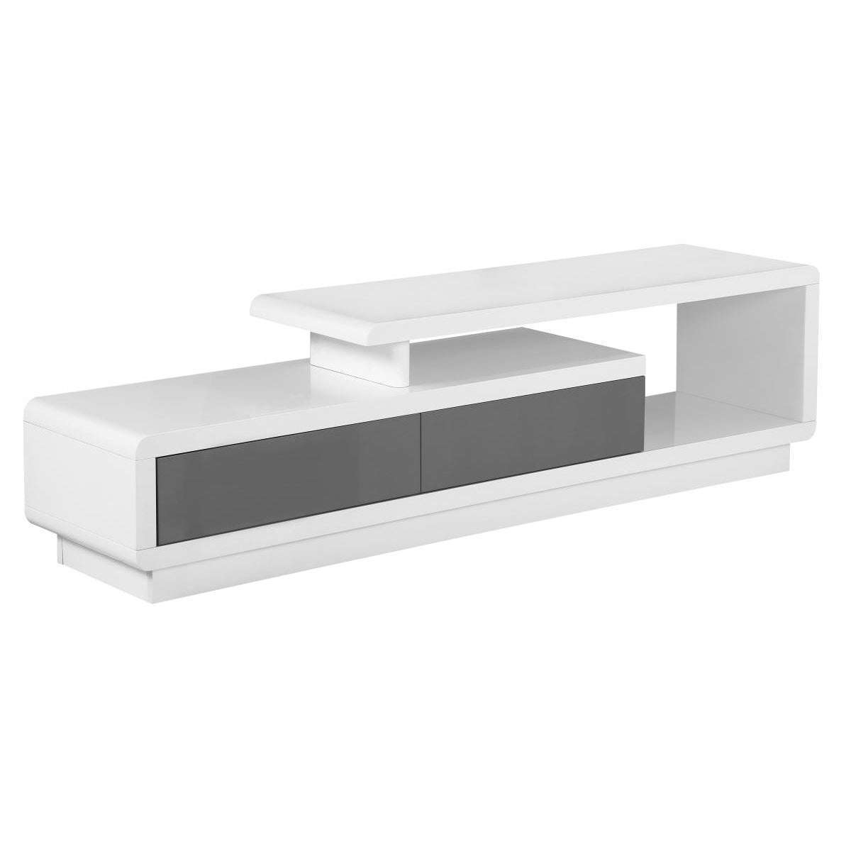 Ashpinoke:Cavalier High Gloss TV Cabinet White & Grey,TV Units,Heartlands Furniture