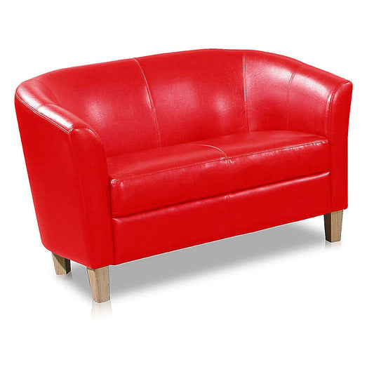 Ashpinoke:Claridon 2 Seater Sofa Polyurethane Red,Sofas,Heartlands Furniture