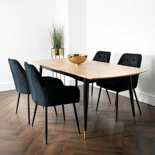 Ashpinoke - Light Oak Cambridge Dining Table with 6 Chairs
