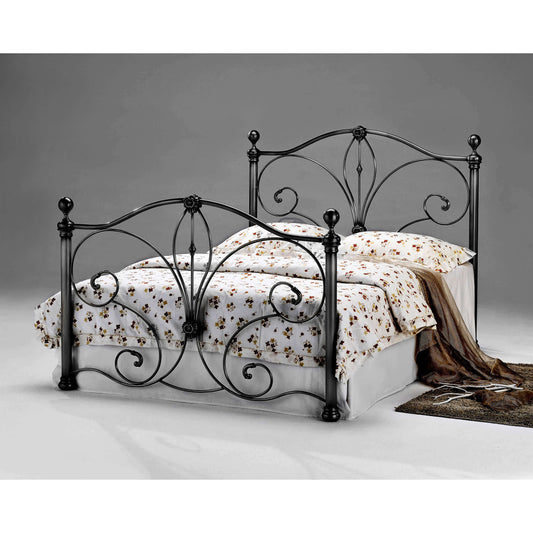Ashpinoke:Diane Double Bed Black,Double Beds,Heartlands Furniture