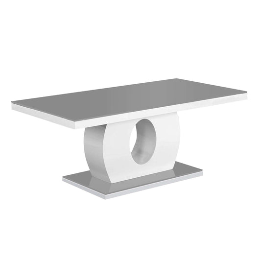 Ashpinoke:Edenhall Grey Glass Coffee Table Grey & White HG,Coffee Tables,Heartlands Furniture