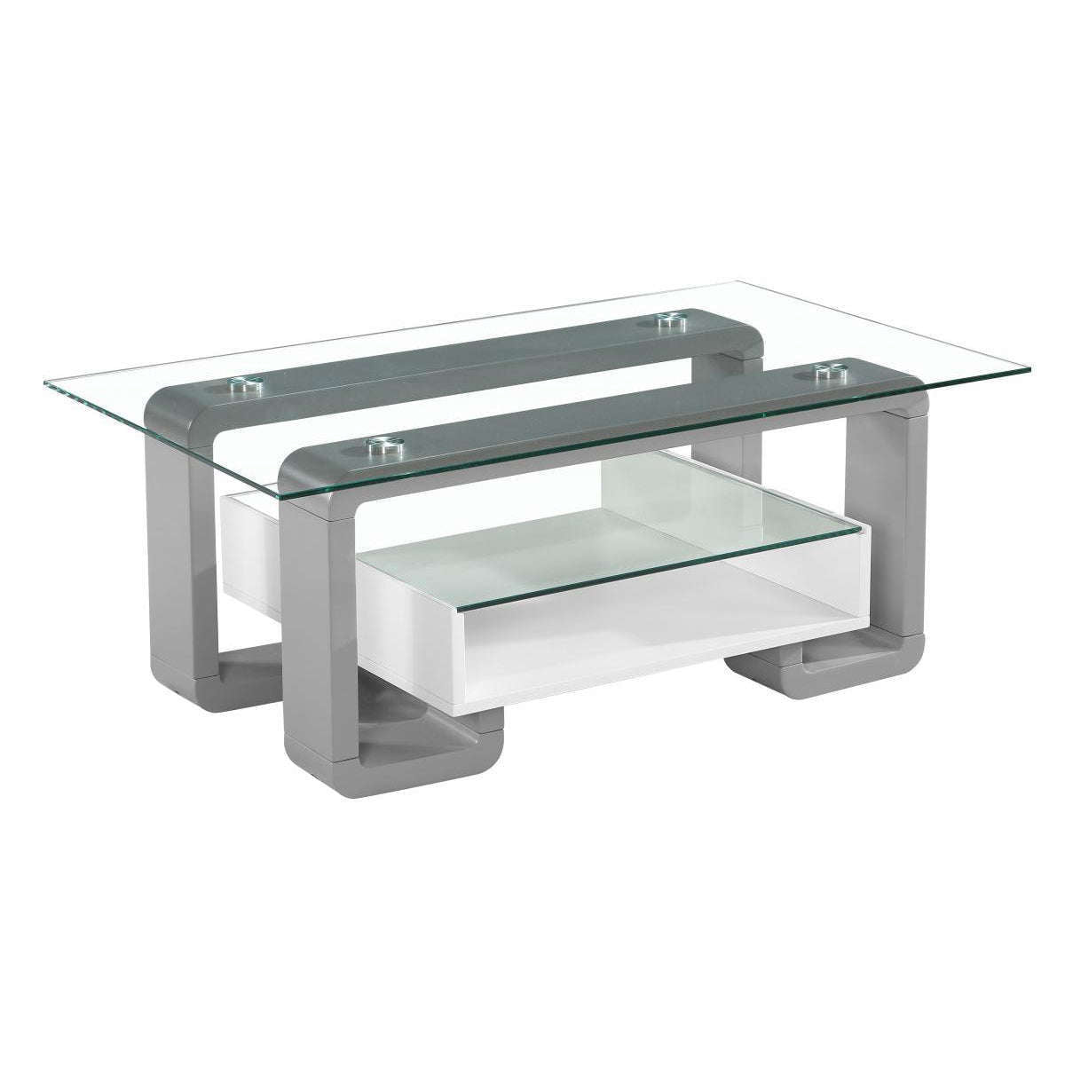 Ashpinoke:Eiffel Coffee Table with White & Grey High Gloss,Coffee Tables,Heartlands Furniture