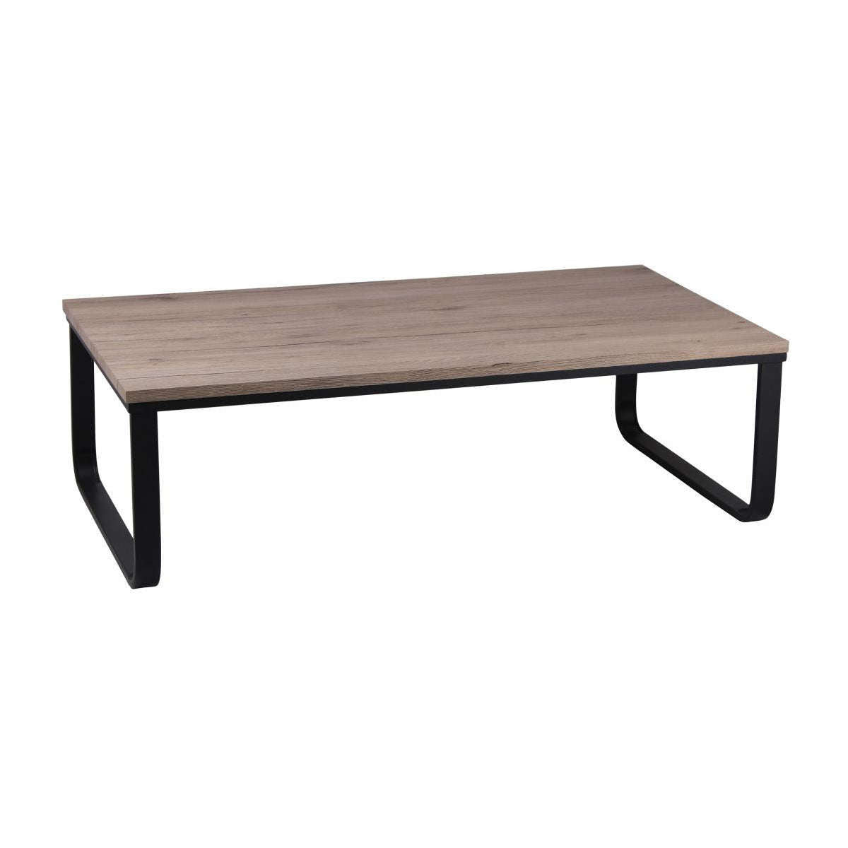 Ashpinoke:Felix Coffee Table Natural with Metal Black Painted Legs,Coffee Tables,Heartlands Furniture