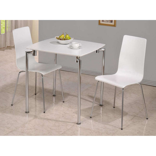 Ashpinoke:Fiji High Gloss Small Dining Set with 2 Chairs White,Dining Sets,Heartlands Furniture
