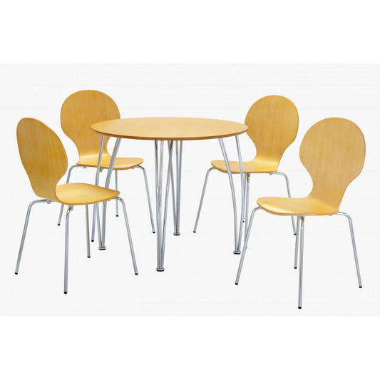 Ashpinoke:Fiji Round Dining Set with 4 Chairs Beech,Dining Sets,Heartlands Furniture