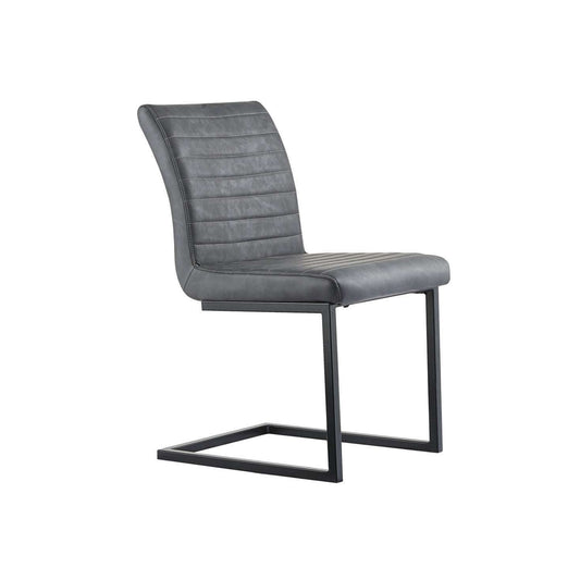 Ashpinoke:Finch Vintage Black Polyurethane Chairs & Matt Black Legs (2s),Dining Chairs,Heartlands Furniture