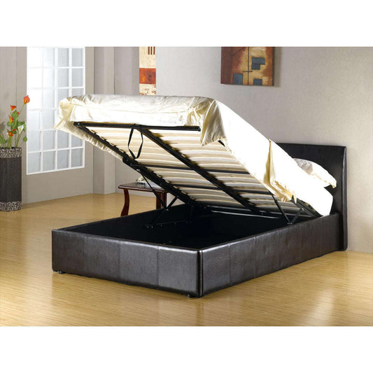 Ashpinoke:Fusion Storage Polyurethane Single Bed Black,Single Beds,Heartlands Furniture